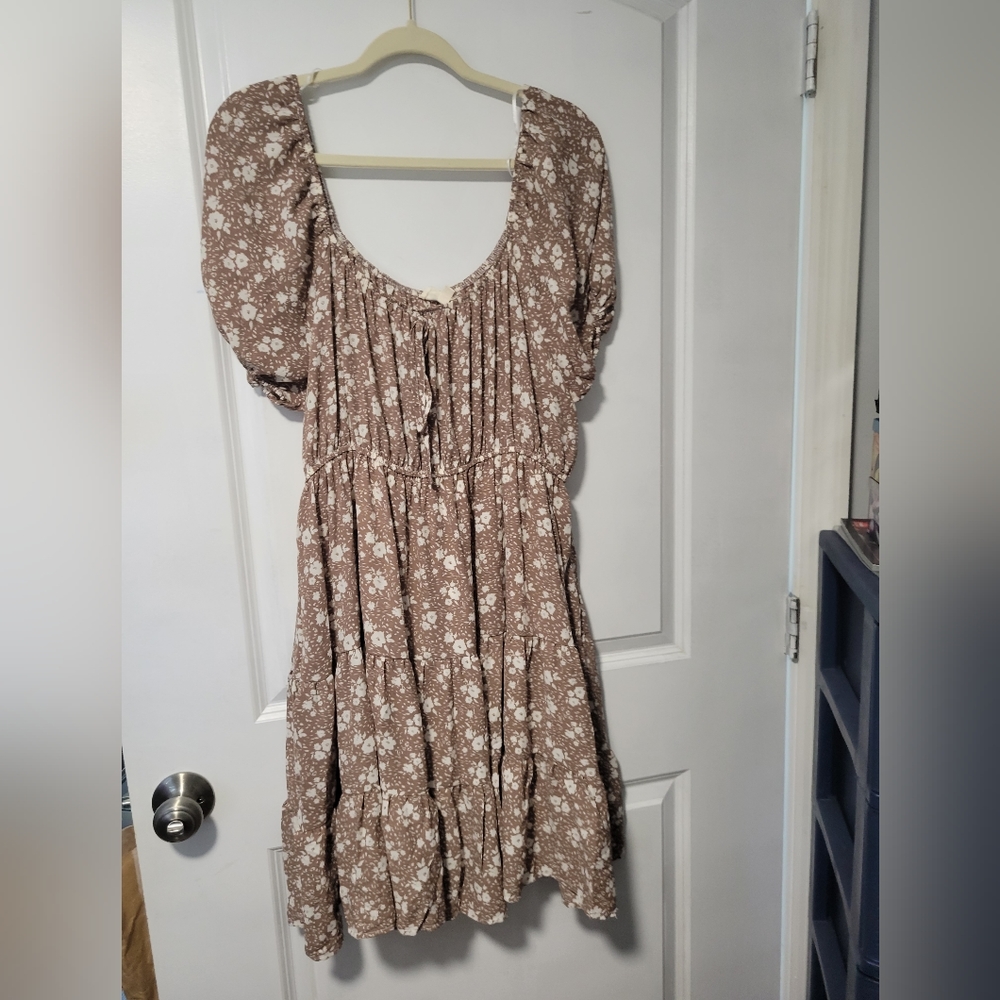 Floral Brown Dress